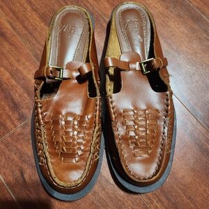 Zara Brown Leather Loafers
